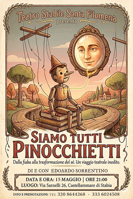 Locandina dello spettacolo Siamo tutti Pinocchietti
